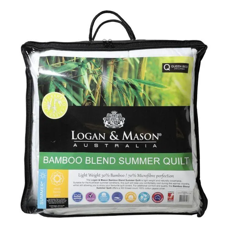Logan & Mason Bamboo Blend Summer Quit White