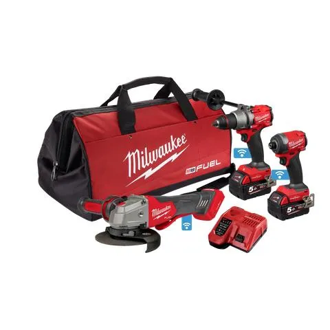 Milwaukee M18 FUEL ONE-KEY Cordless Brushless 3pc Kit 3A3 18v 5Ah