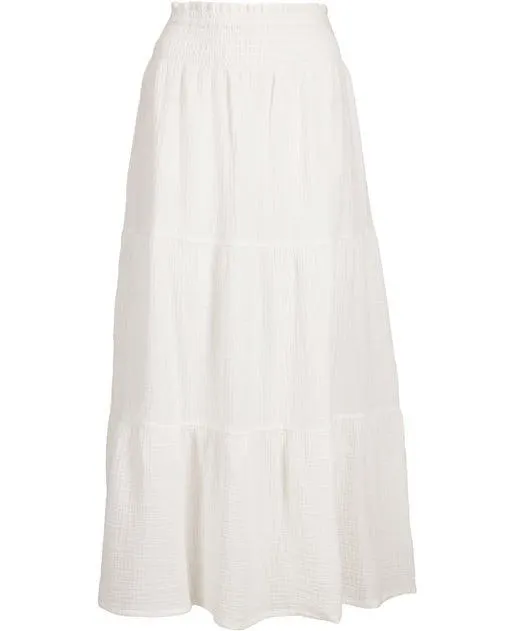 Women's Cotton Muslin Shirred Skirt