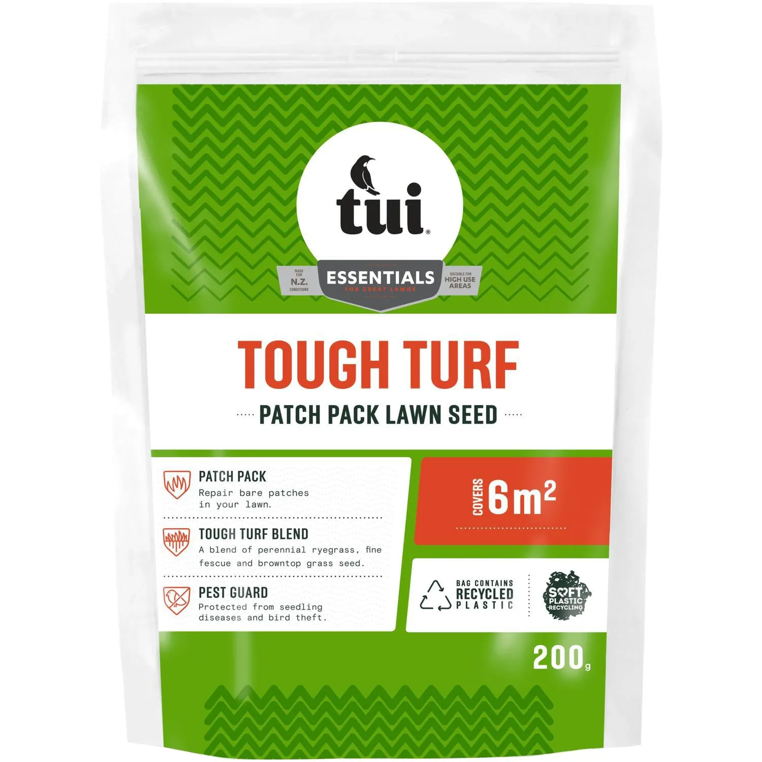 Tui Tough Turf Lawn Seed Patch Pack - 200G
