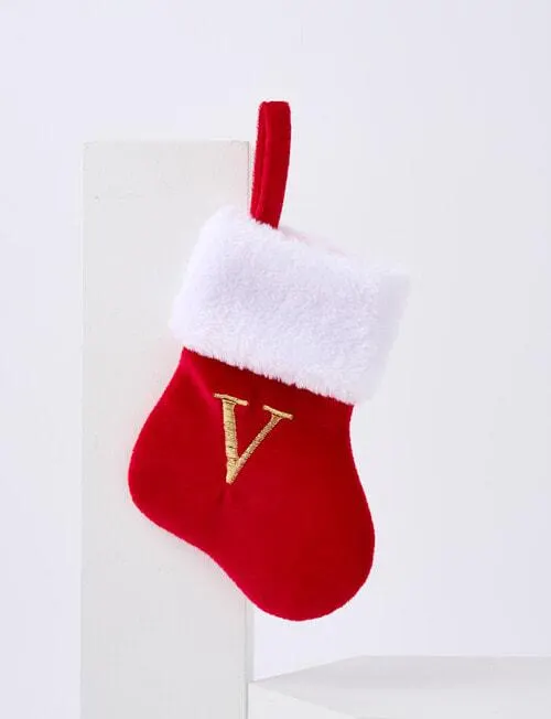 Christmas Shop Mini Stocking Alphabet V