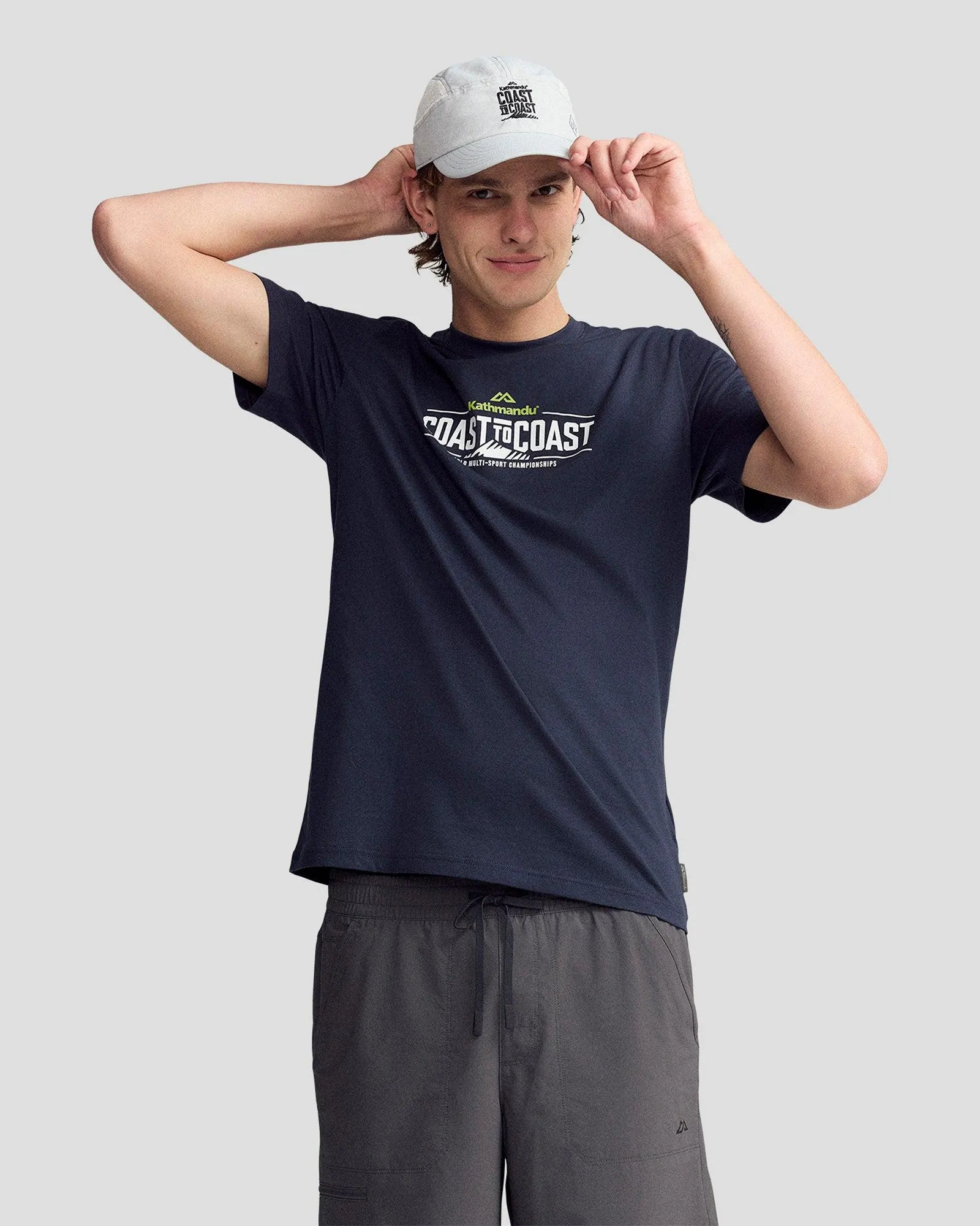 Coast To Coast - Men's Solid Organic Cotton Tee - Navy Sea
