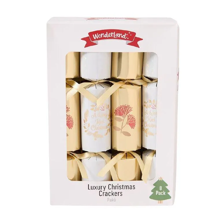 Wonderland Luxury Christmas Crackers Assorted 8 Pack