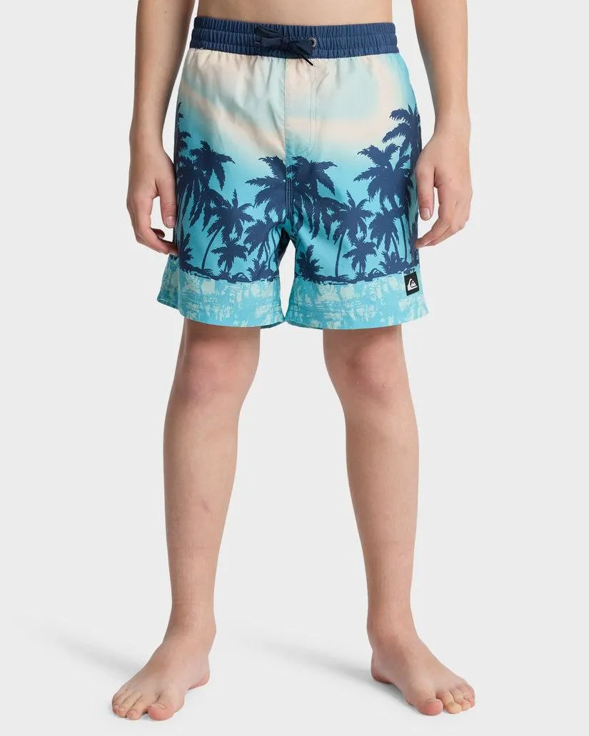 BOYS 8-16 EVERYDAY PRINTED 14" SWIM SHORTS