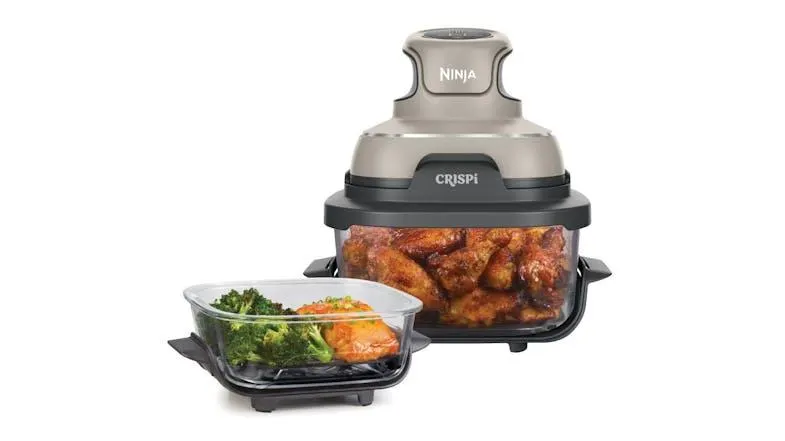 Ninja Crispi 4-in-1 Glass 3.8L Air Fryer - Stone (FN101ST)