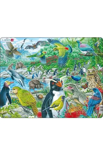 Larsen Maxi Tray Puzzle NZ Wildlife 53 Pieces