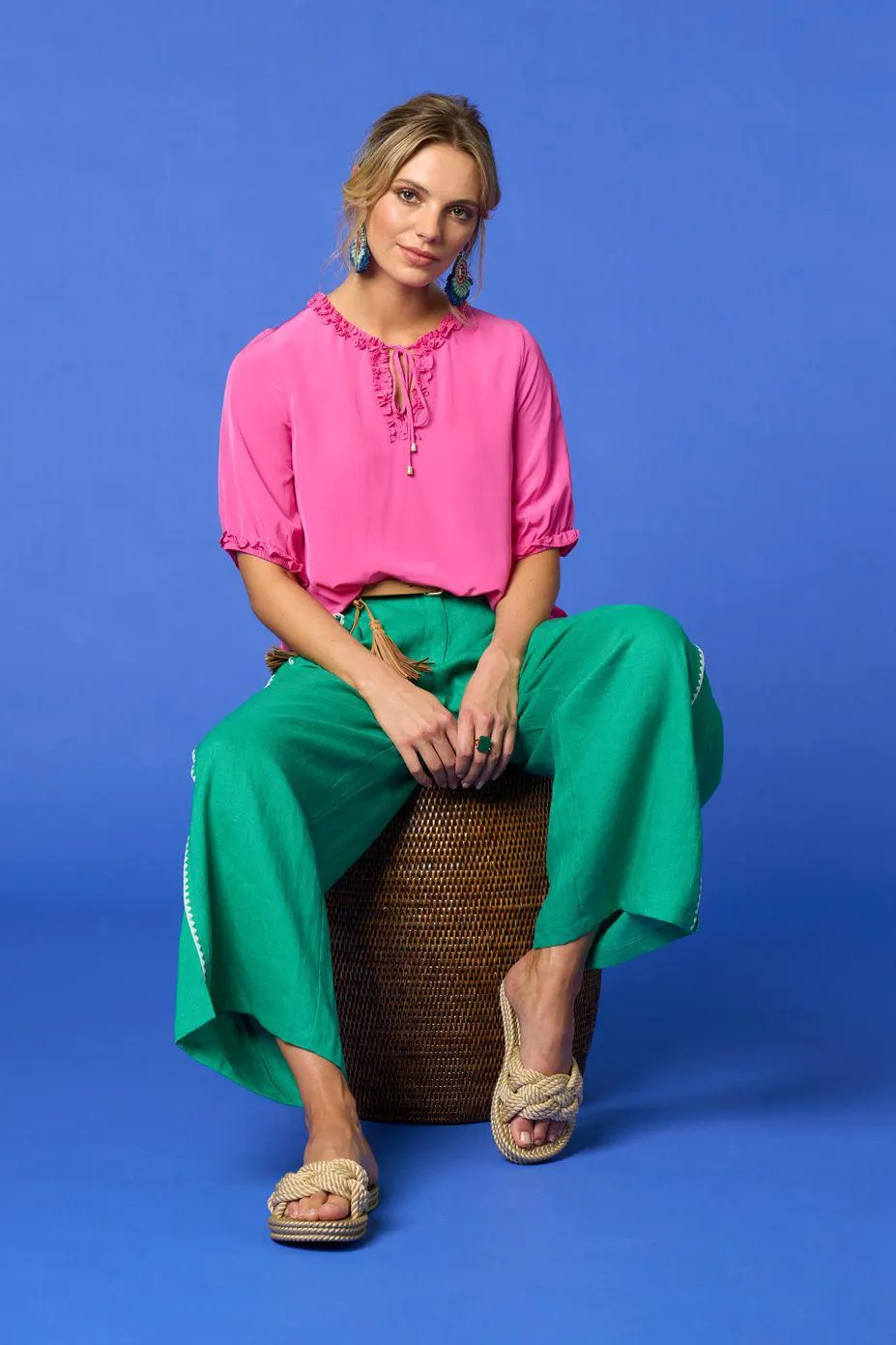 Vinci Blouse | Fuchsia