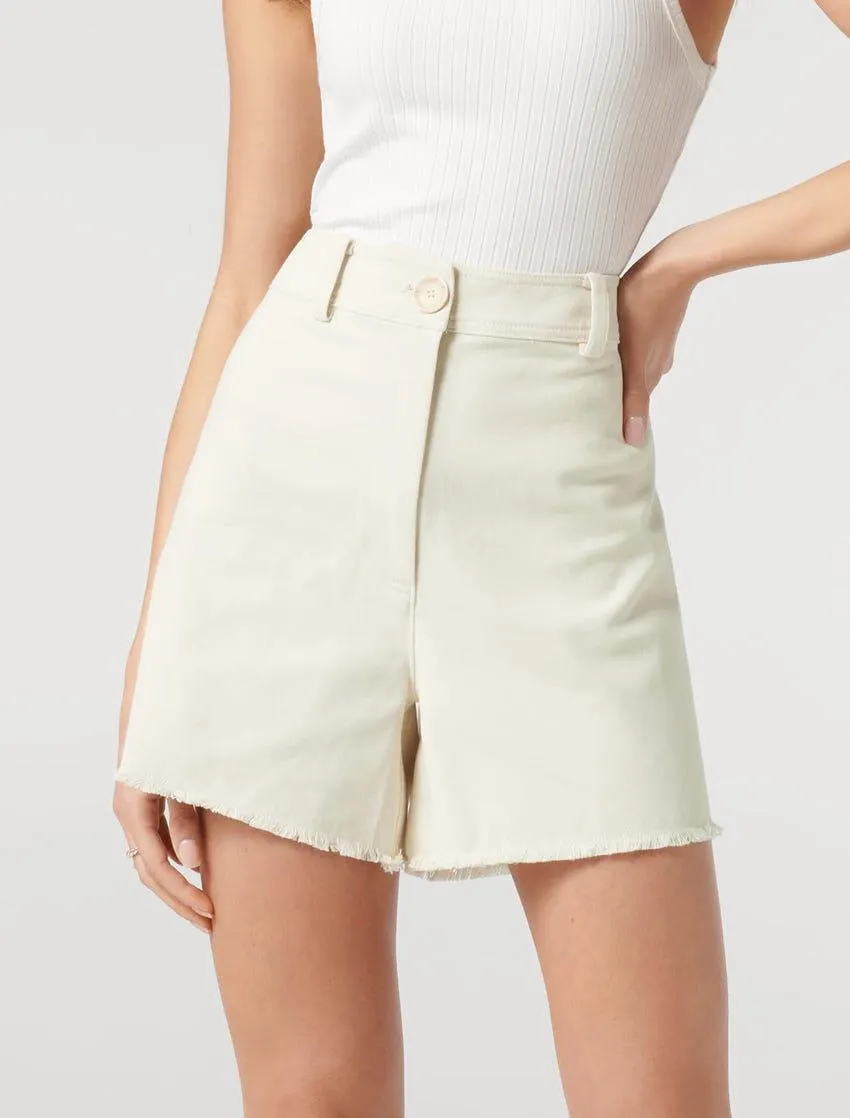 Daria Twill Mid-Length Shorts
