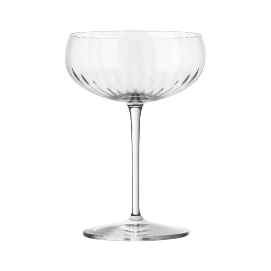 Luigi Bormioli Optica 300ml Champagne Glass Gift Set of 4 Clear