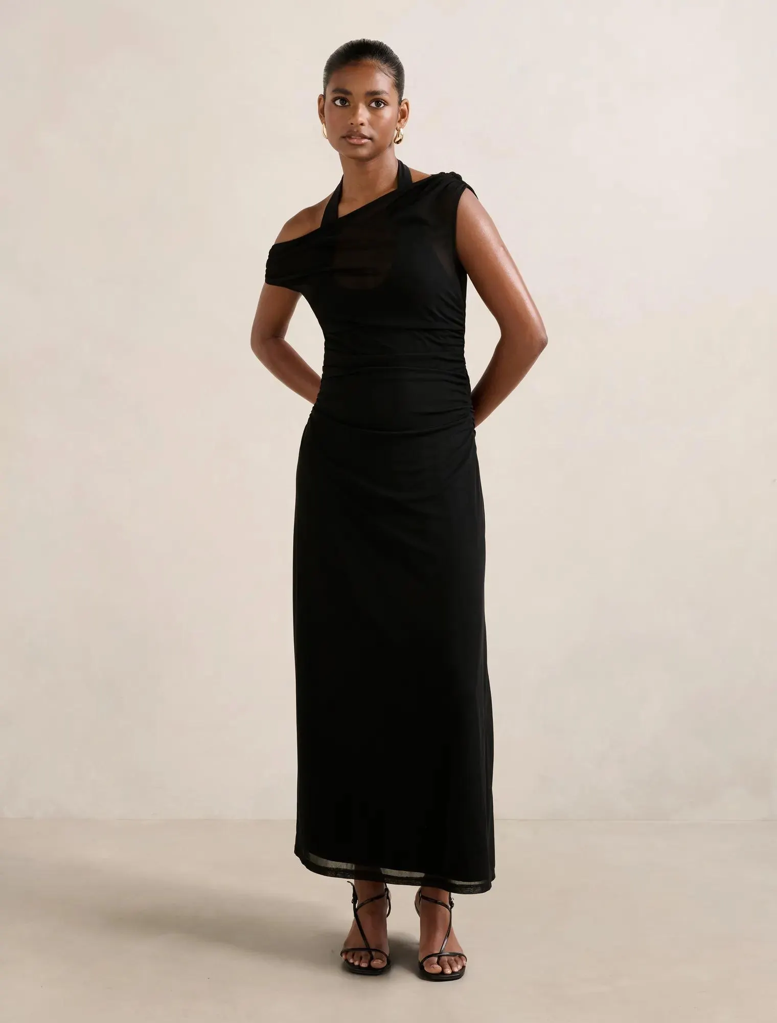 Brooklyn Petite Layered Jersey Maxi Dress