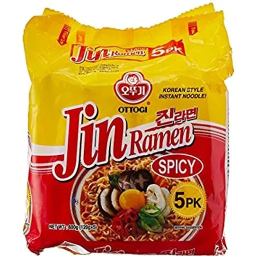 Ottogi Jin Ramen Spicy Noodle 5 Pack