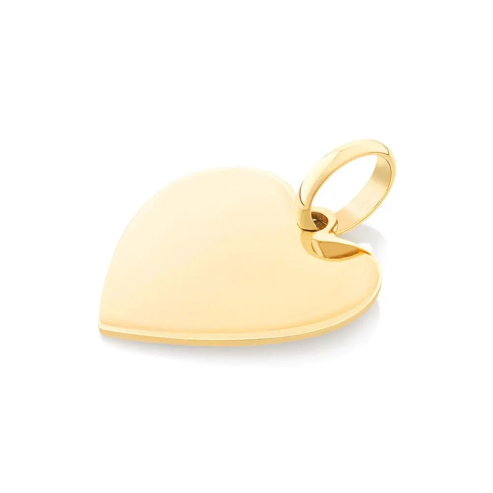Heart Pendant in 10kt Yellow Gold