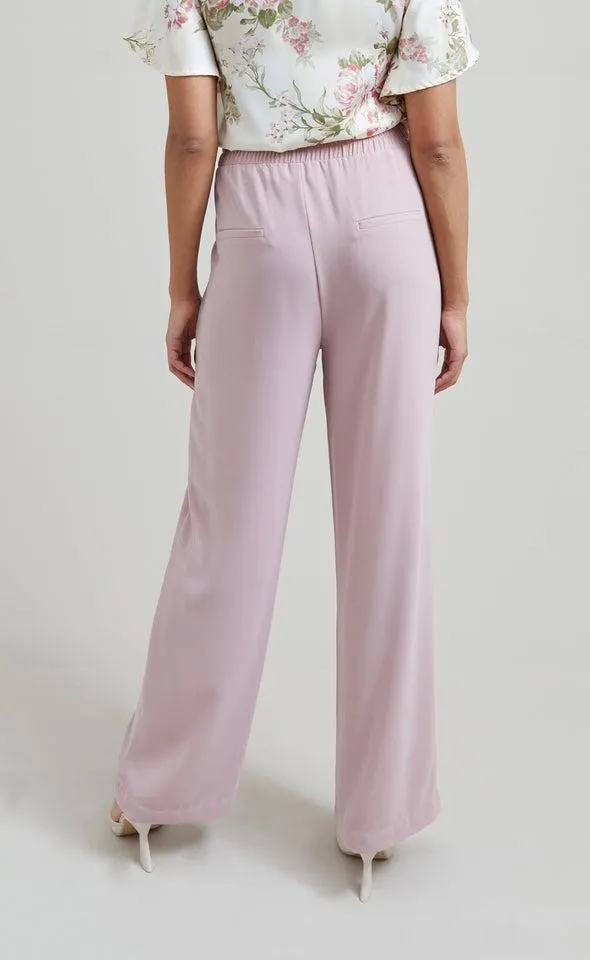 Wide Leg Elastic Waist Pants