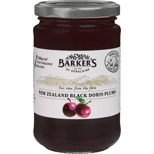 Barkers Fruit Preserve Plum Black Doris