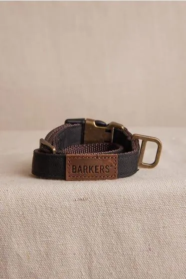 Barkers Dog Canvas Collar Black M