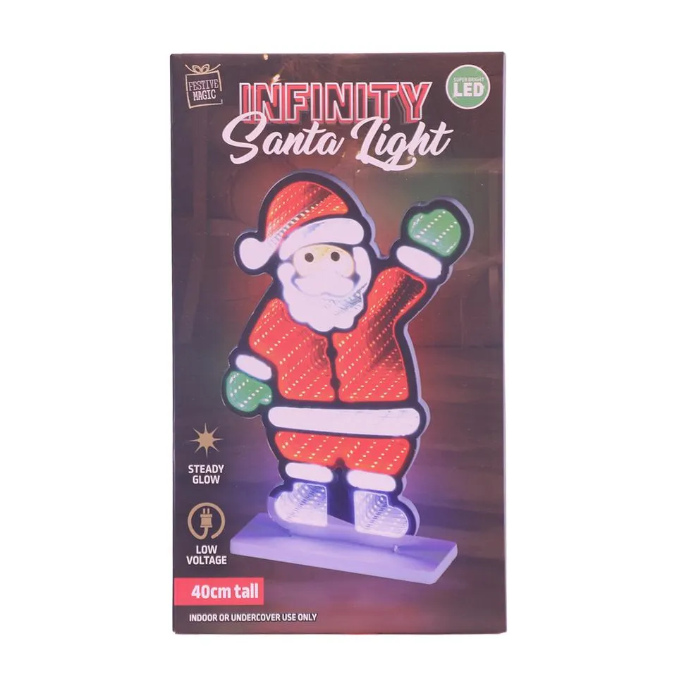 LED Infinity Santa Light 40cm