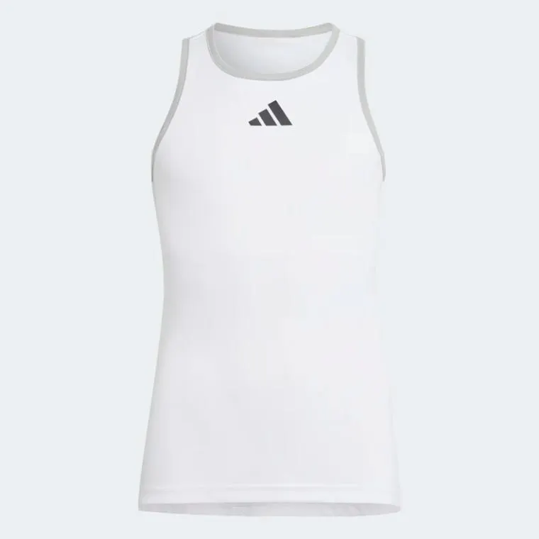 Adidas Girls Club Tank White/Grey