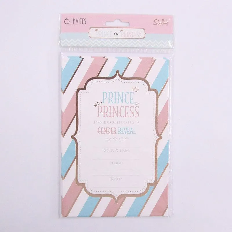 Gender Reveal Invites 6pk