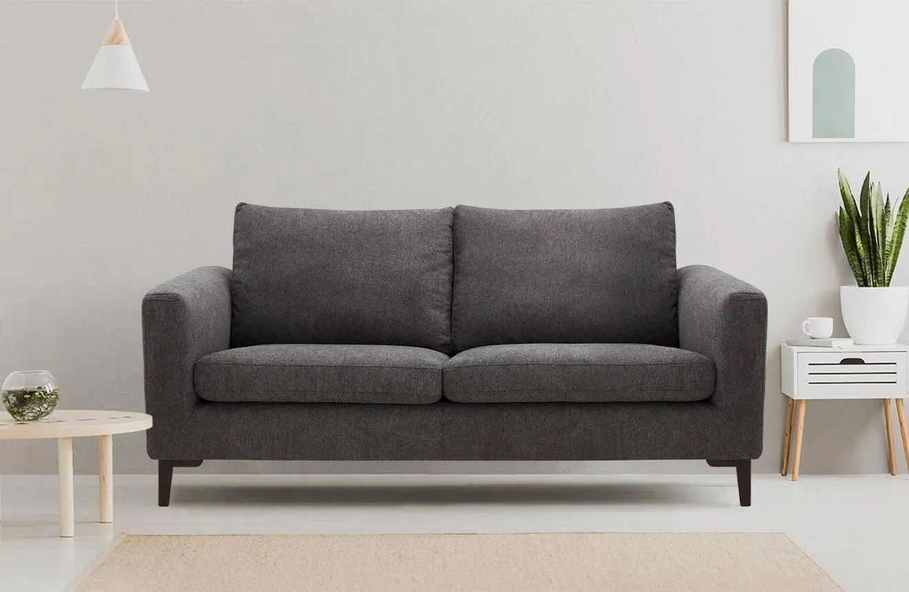 Ari 3 Seater Fabric Sofa - Charcoal
