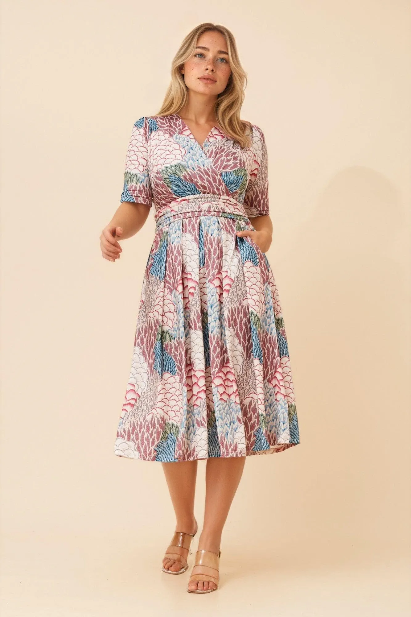GRACE ABSTRACT PRINT DRESS