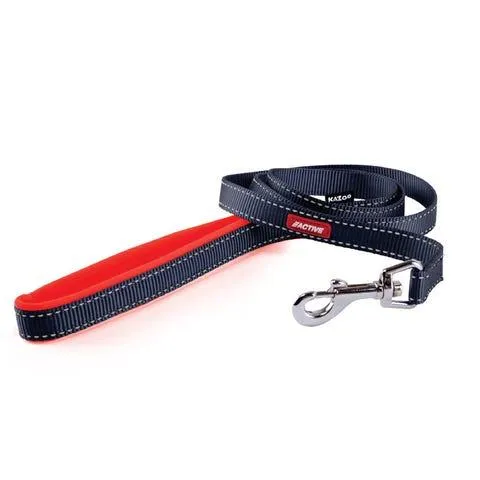 Kazoo Active Nylon Lead 180cm X 25mm Slate/orange
