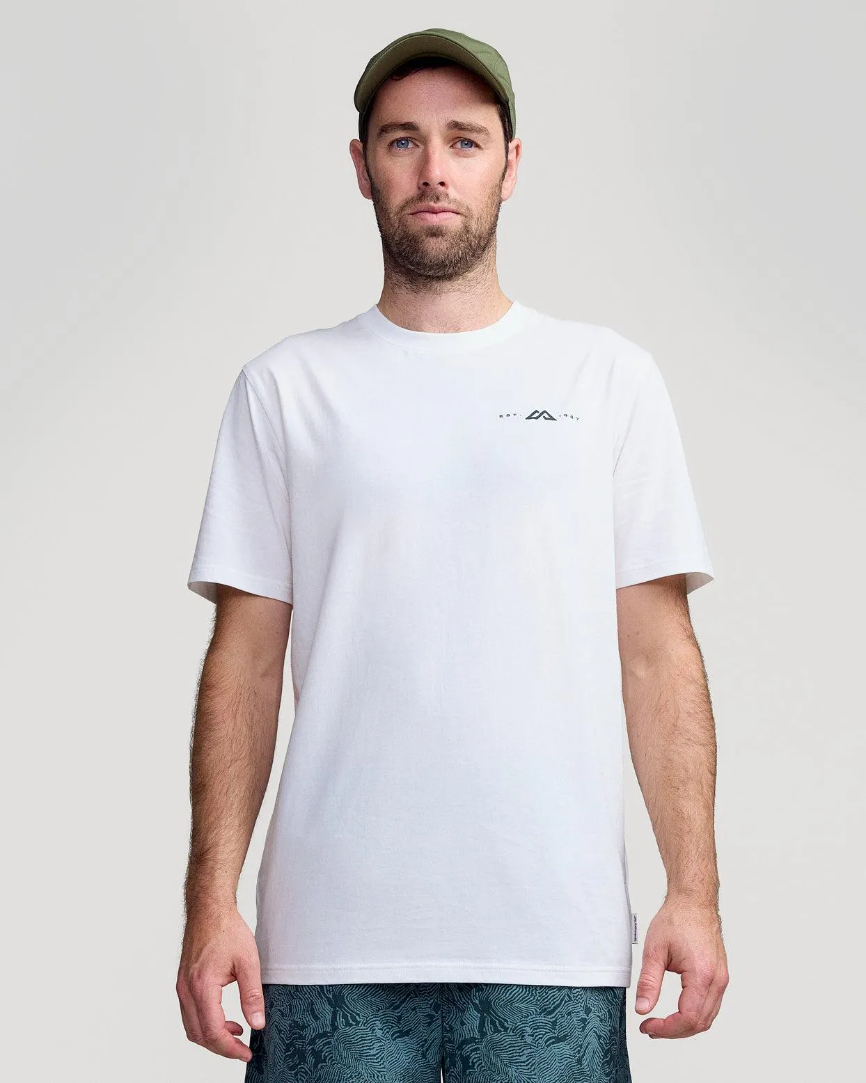 Men's Mountain Rays Organic Cotton T-shirt - White