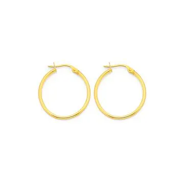 9ct 1.5x23mm Hoops