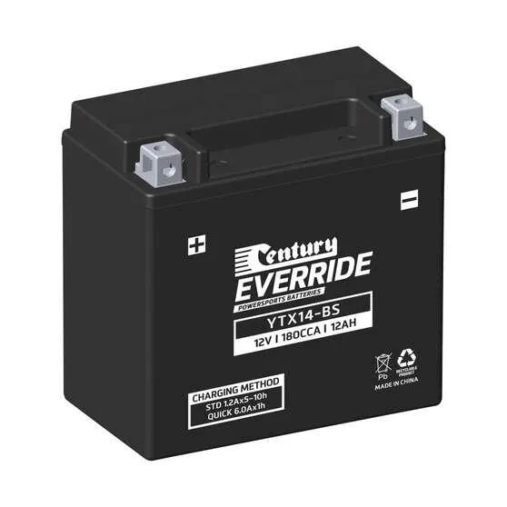 Century EverRide Powersports Battery YTX14-BS