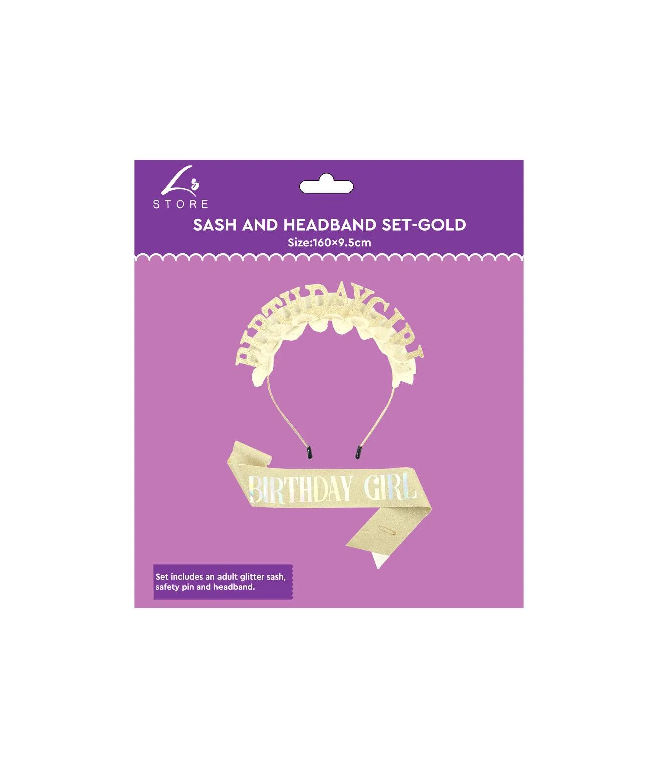 Gold Birthday Girl Set 2pk