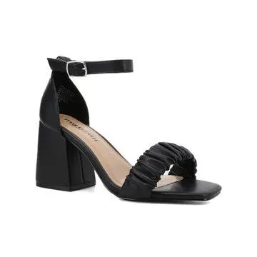 Cooper Flared Block Heels - Wide Fit