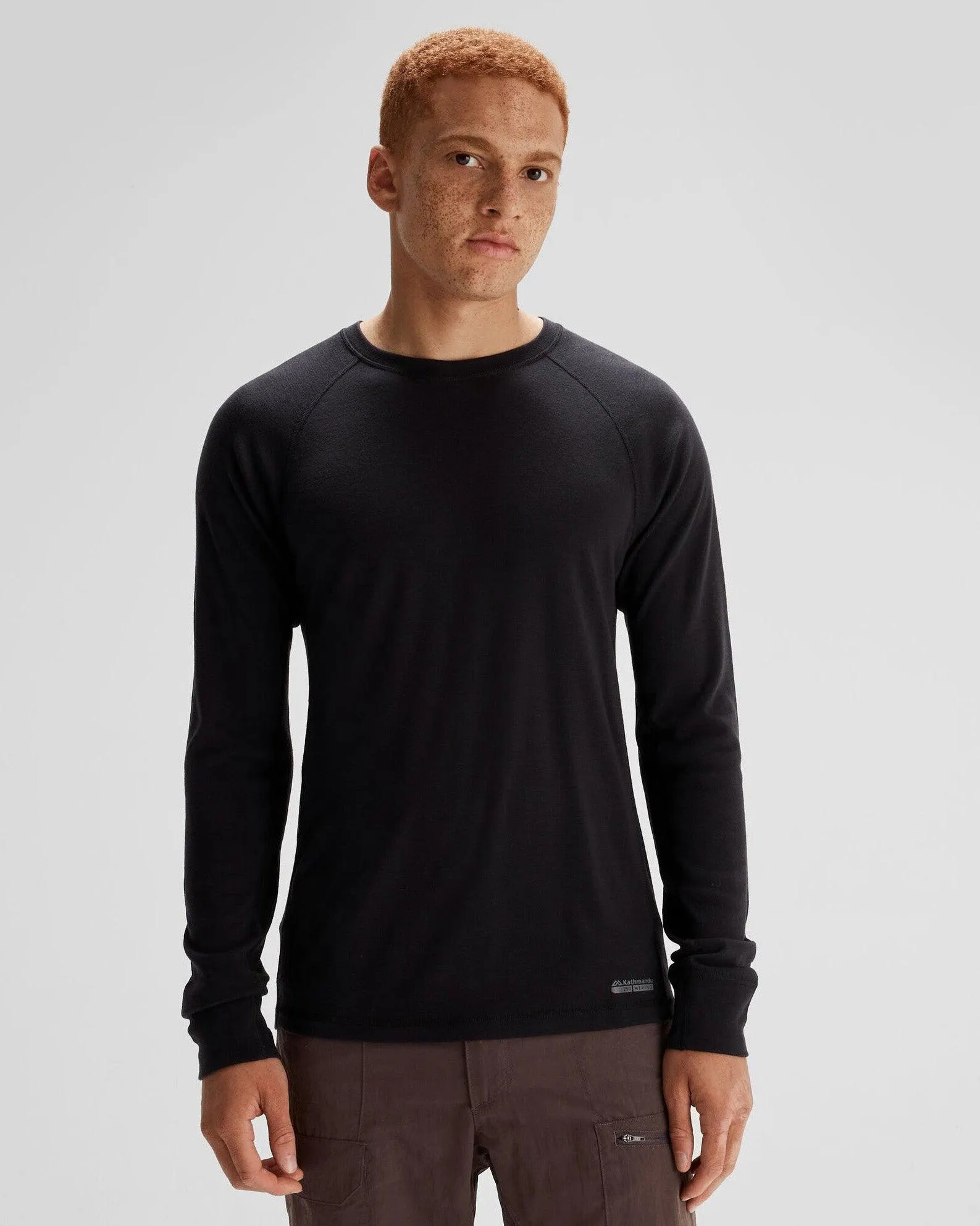 Men's K-Merino 250 Long Sleeve Top - Black Stingray