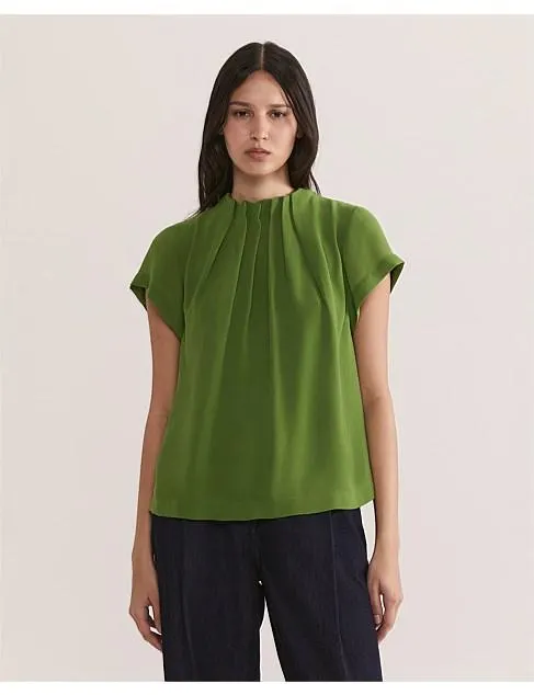 Willa High Neck Short Sleeve Top