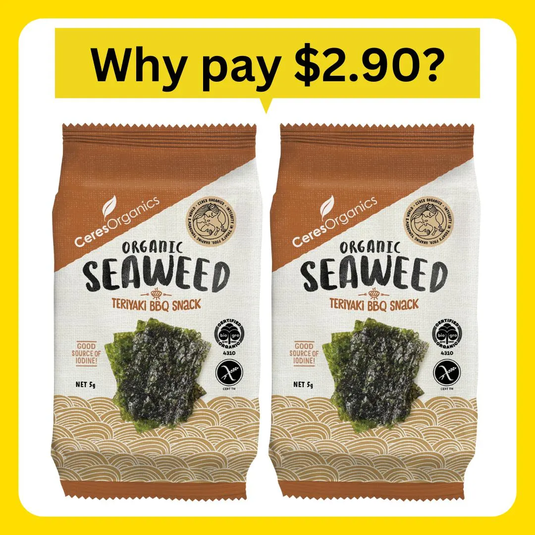 Ceres Organics Seaweed Snack Teriyaki 5g
