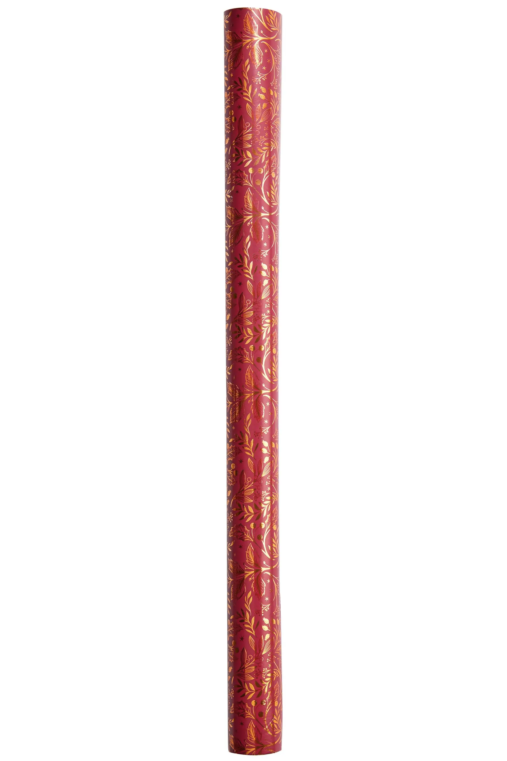 Whsmith Roll Wrap Foliage Red & Copper 3m