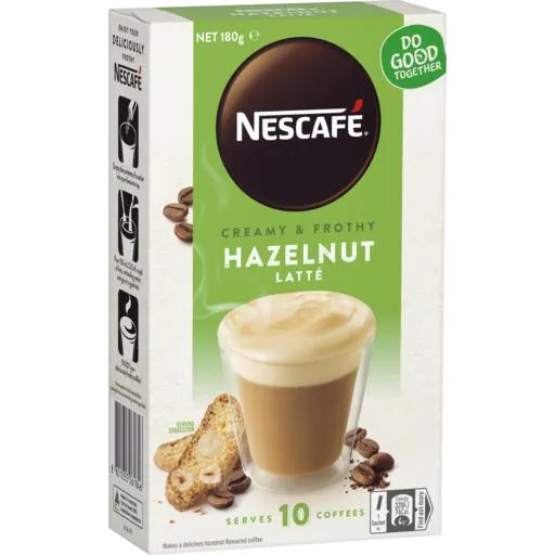 Nescafe Cafe Menu Hazelnut Latte 10 Pack