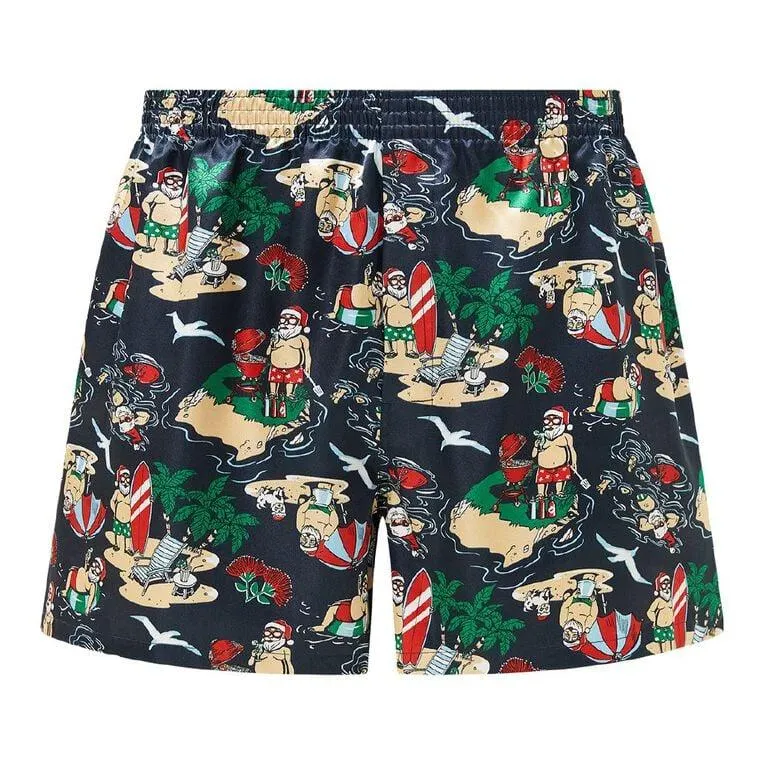 H&H Men's Printed Satin Boxer