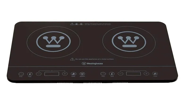 Westinghouse 2400W Double Induction Portable Cooktop - Black (WHIC02K)