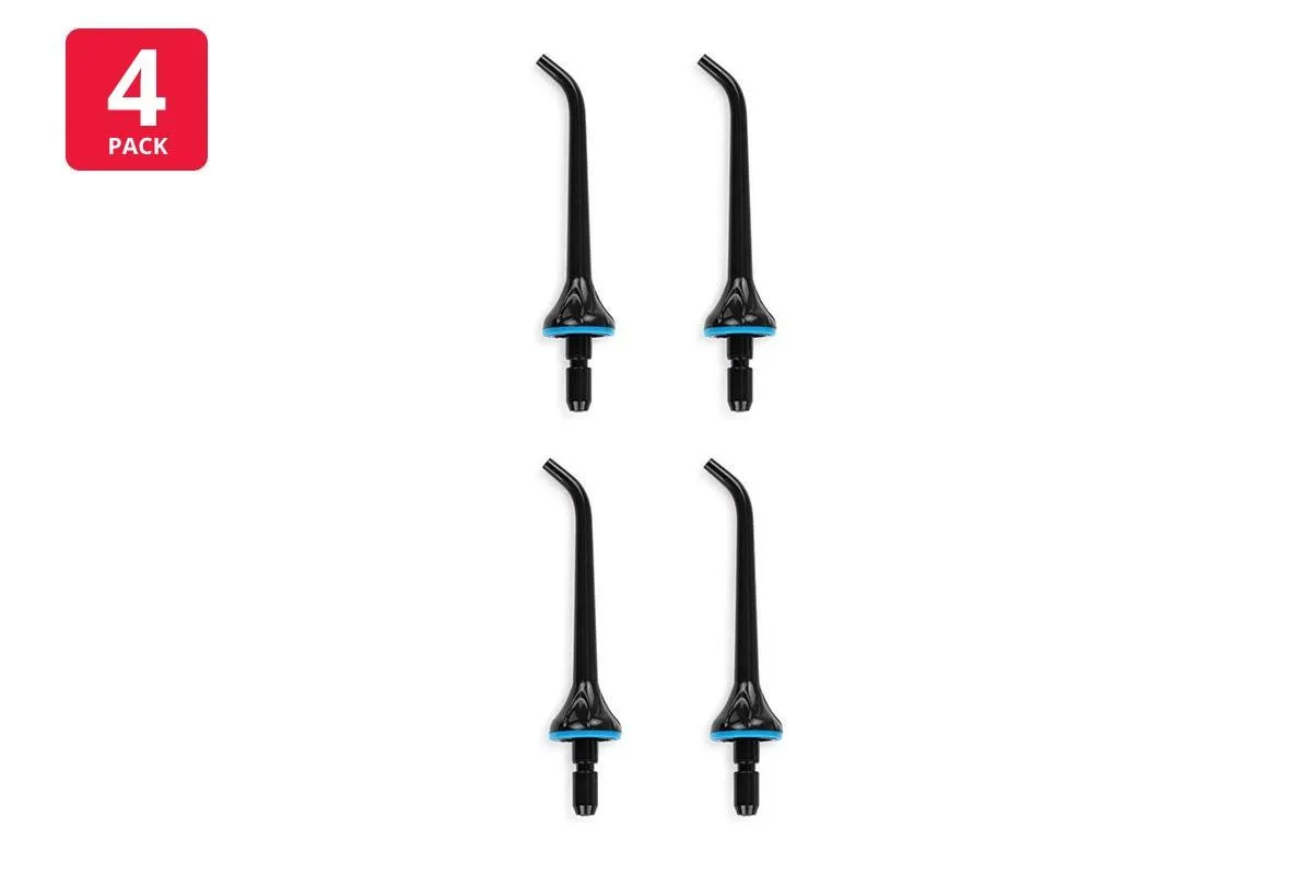 Replacement Tip for Kogan Pro Cordless Water Flosser (Black, 4 Pack)