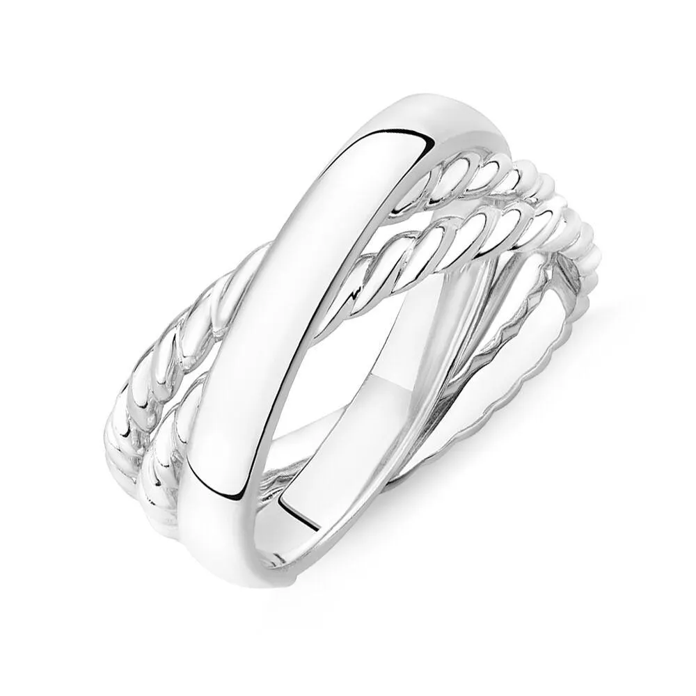 Triple Band Ring in Sterling Silver