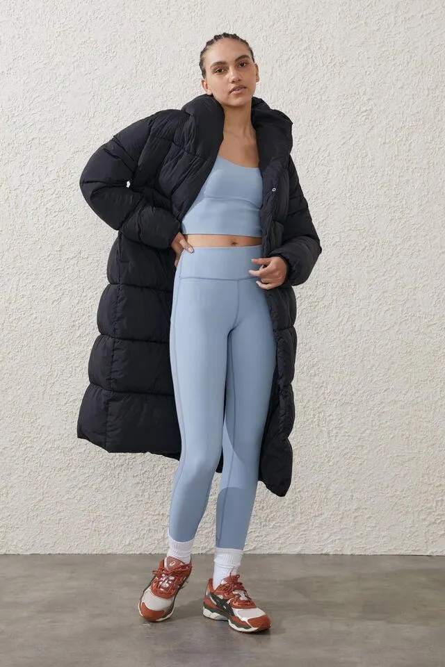 The Mother Puffer Wrap Longline Jacket