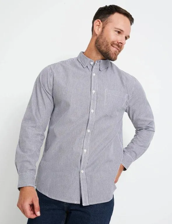 Rivers Cotton Stripe Long Sleeve Shirt