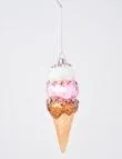 Christmas Shop Glass Ornament, Ice Cream Cone