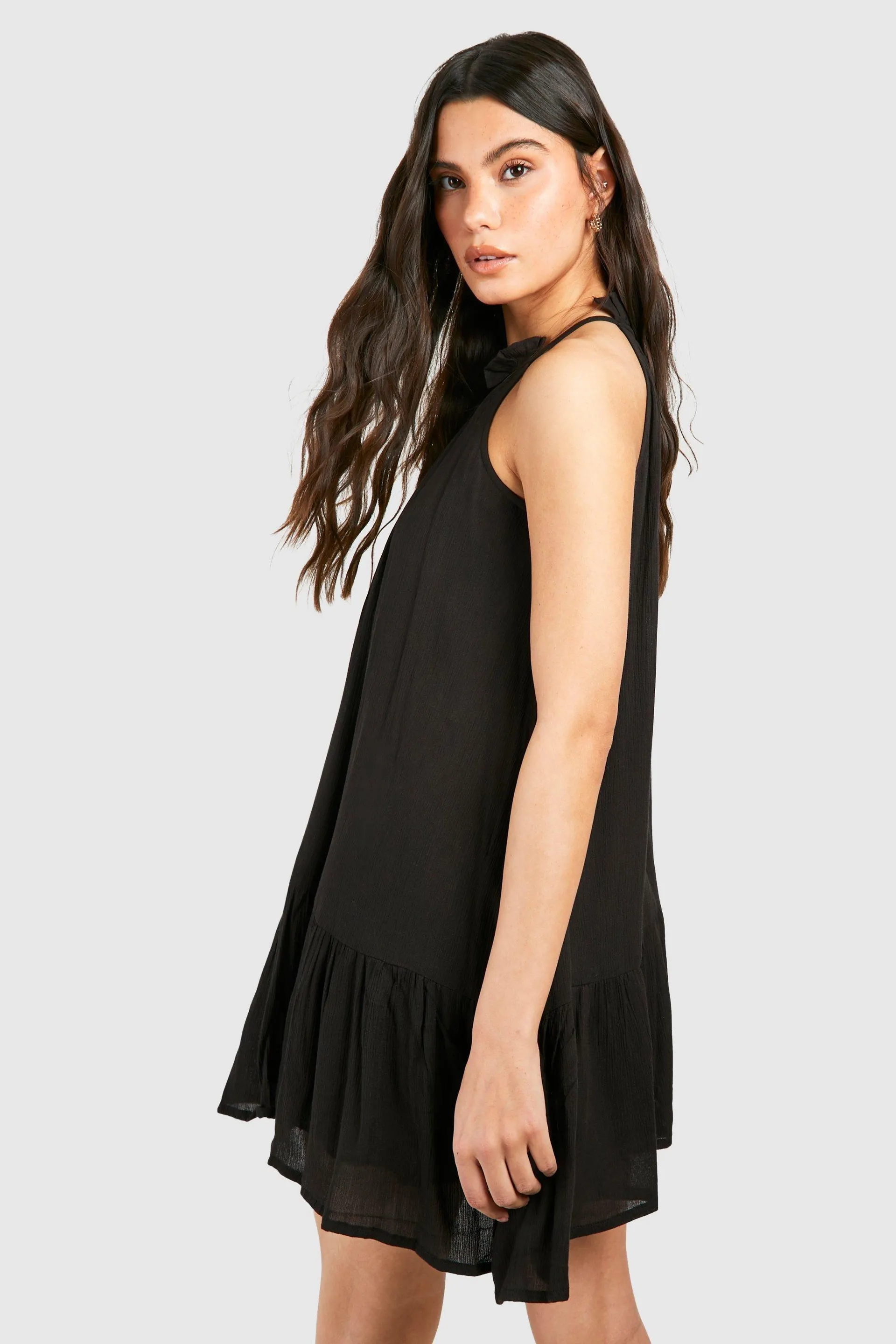 Cheesecloth Mini Smock Dress