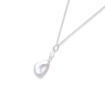 Sterling Silver Freshwater Baroque Pearl Pendant