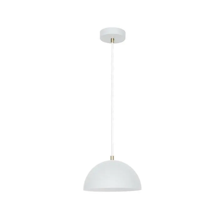 TRIBECA MATT WHITE/BR. BRASS 21CM 1 LIGHT PENDANT