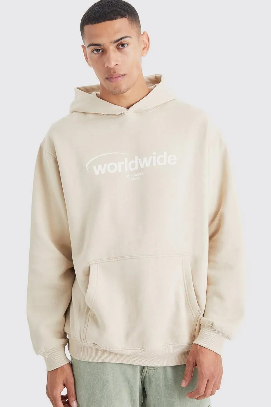 Oversized Worldwide Graphic Hoodie