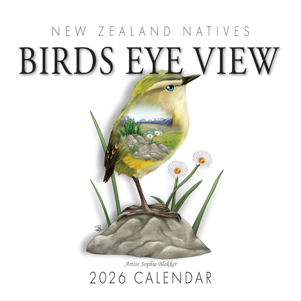 2026 New Zealand Natives Birds Eye View Wall Calendar