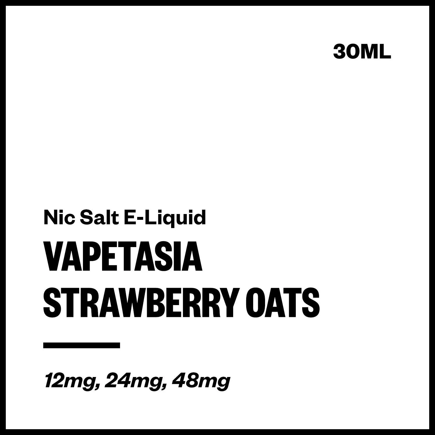 Vapetasia - Strawberry Oats (Nic Salt E-Liquid 30ml)