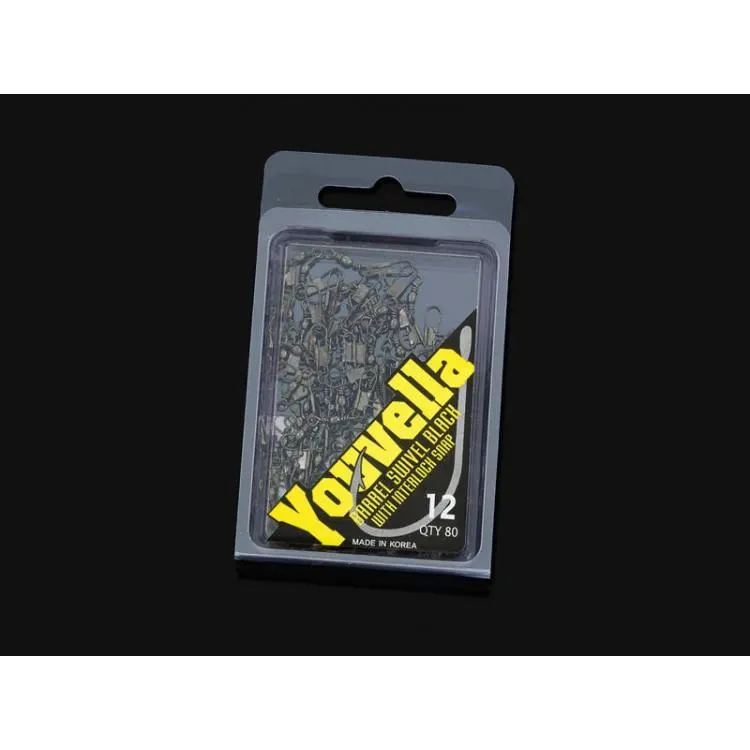 Black Barrel Swivel With Snap 80pc Size 12