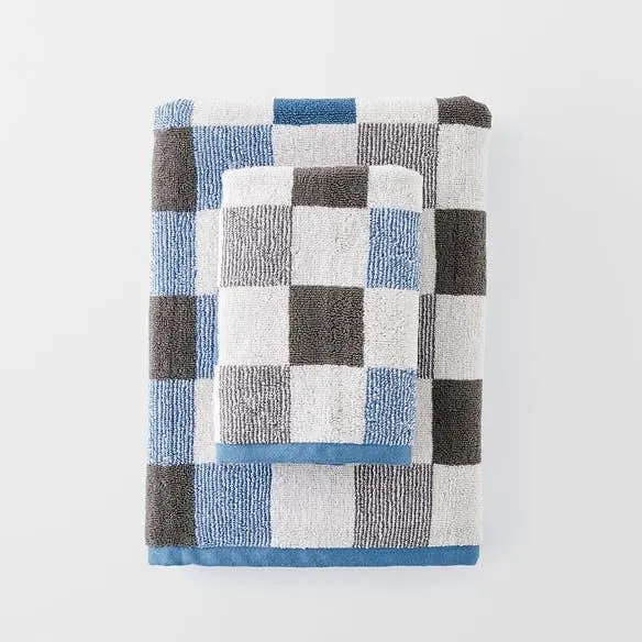 Marla Check Towel - Blue